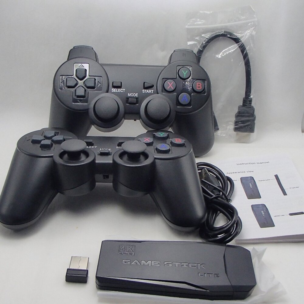 Tmalltide HDMI 4K TV Game Stick Game Video Game Consoles w/2 Wireless 500+ games